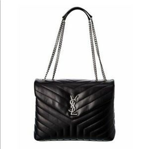 Saint Laurent Loulou Matelasse Chain Wallet